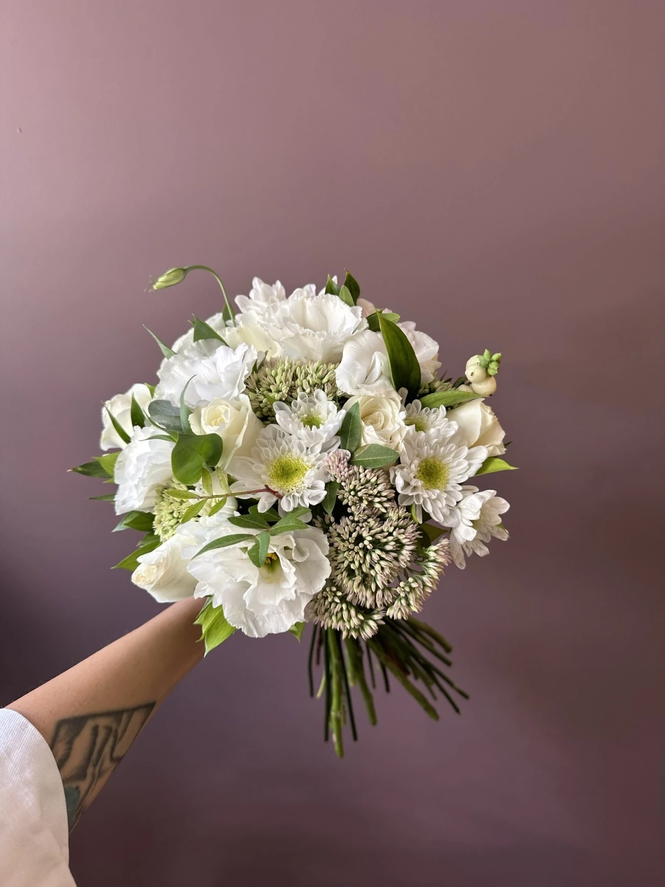 Gül Lisyantus Krizantem Buketi