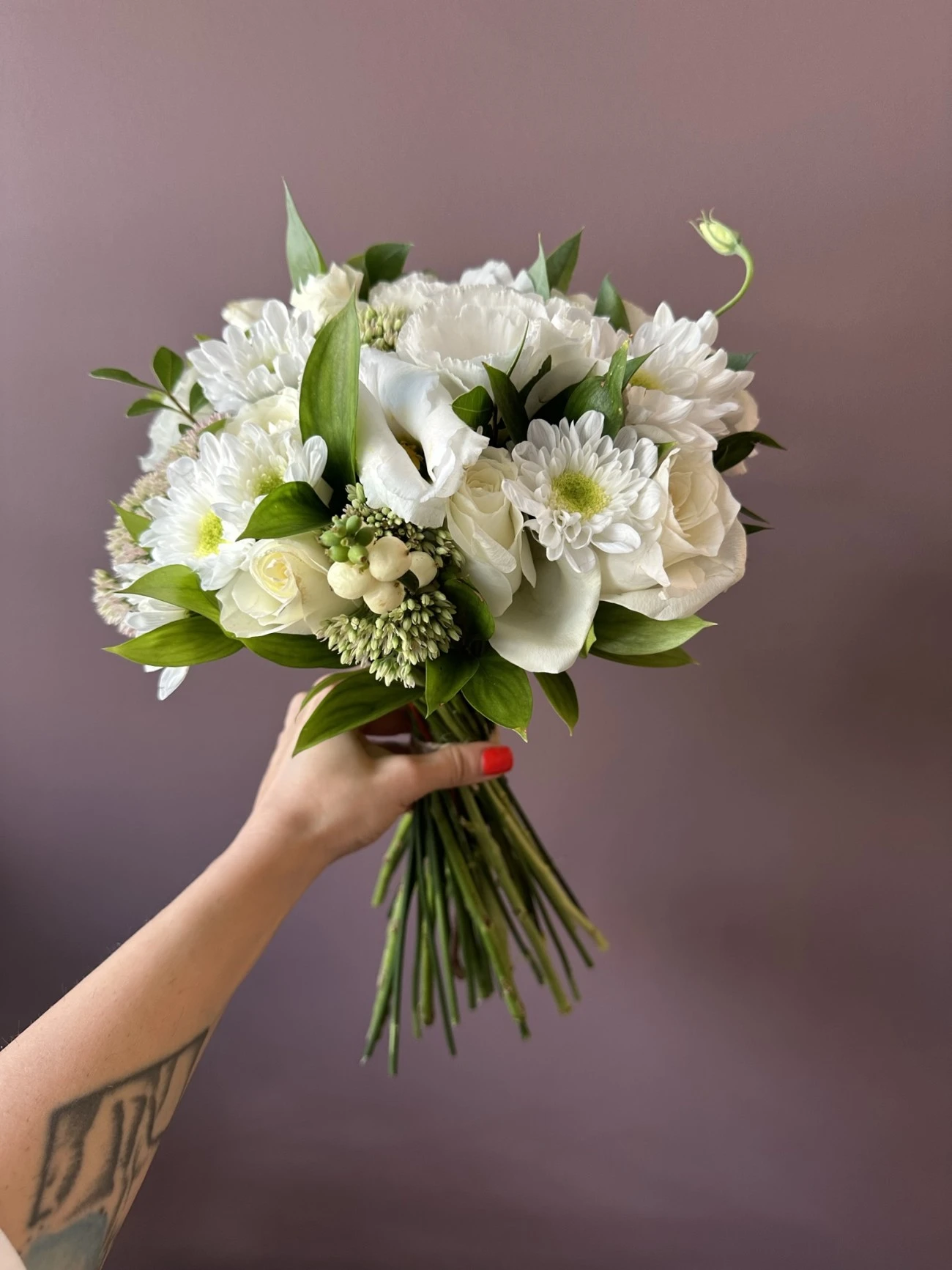 Gül Lisyantus Krizantem Buketi