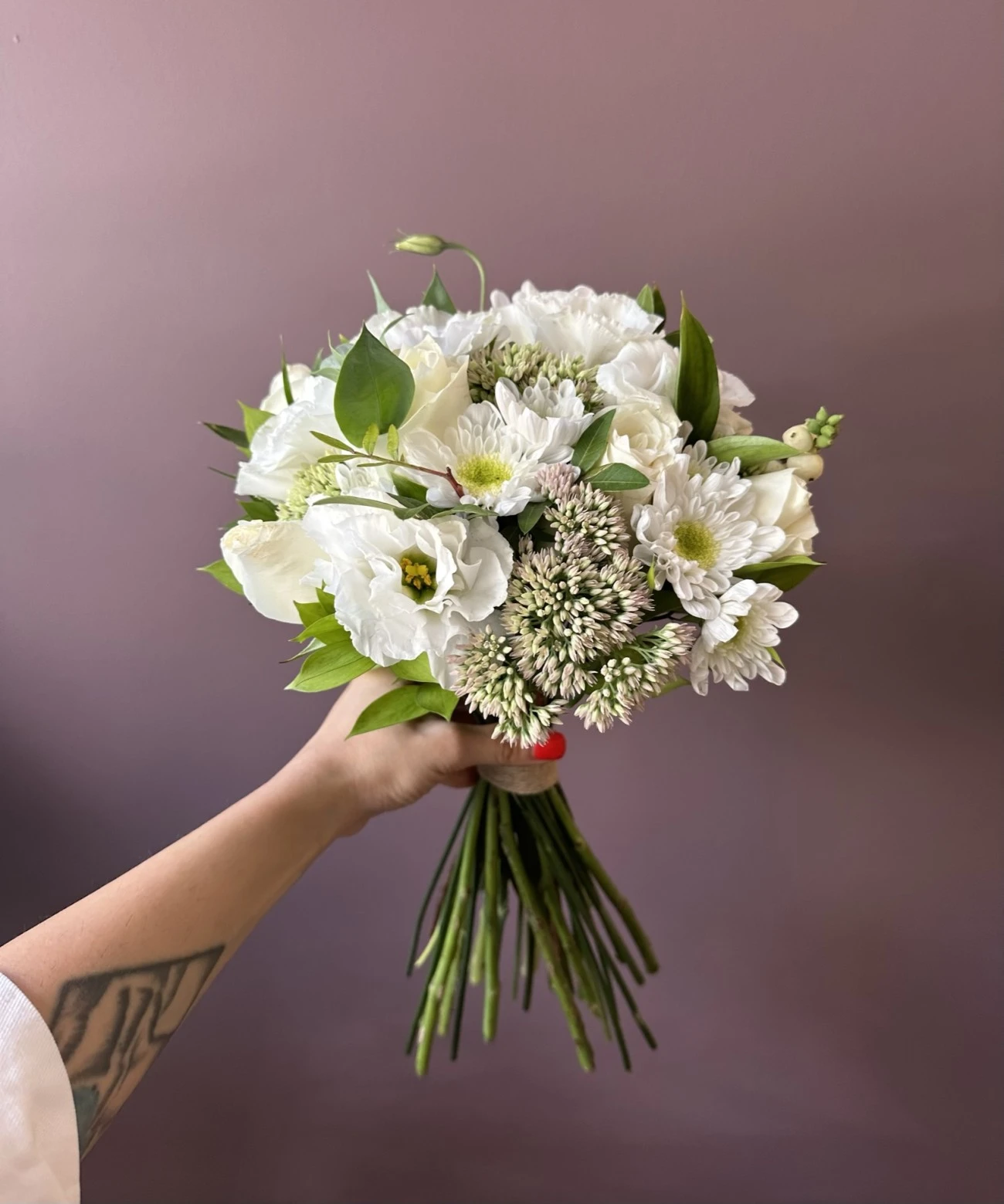 Gül Lisyantus Krizantem Buketi