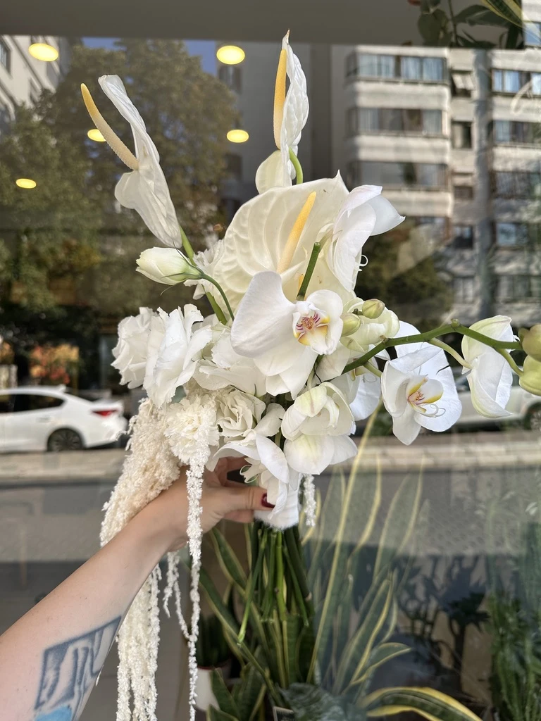 Anthurium Lisyantus Amarantus Buketi