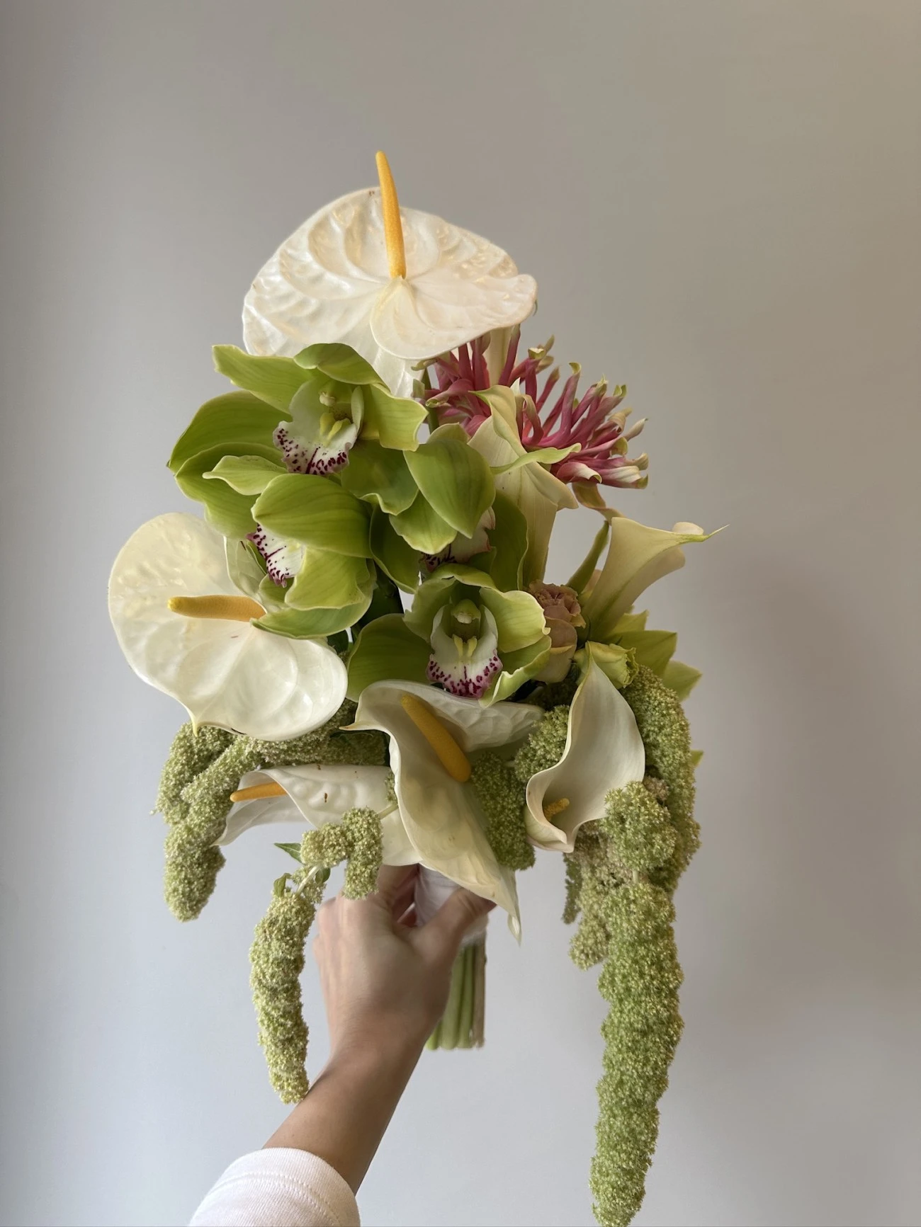 Orkide Amarantus Anthurium Buketi